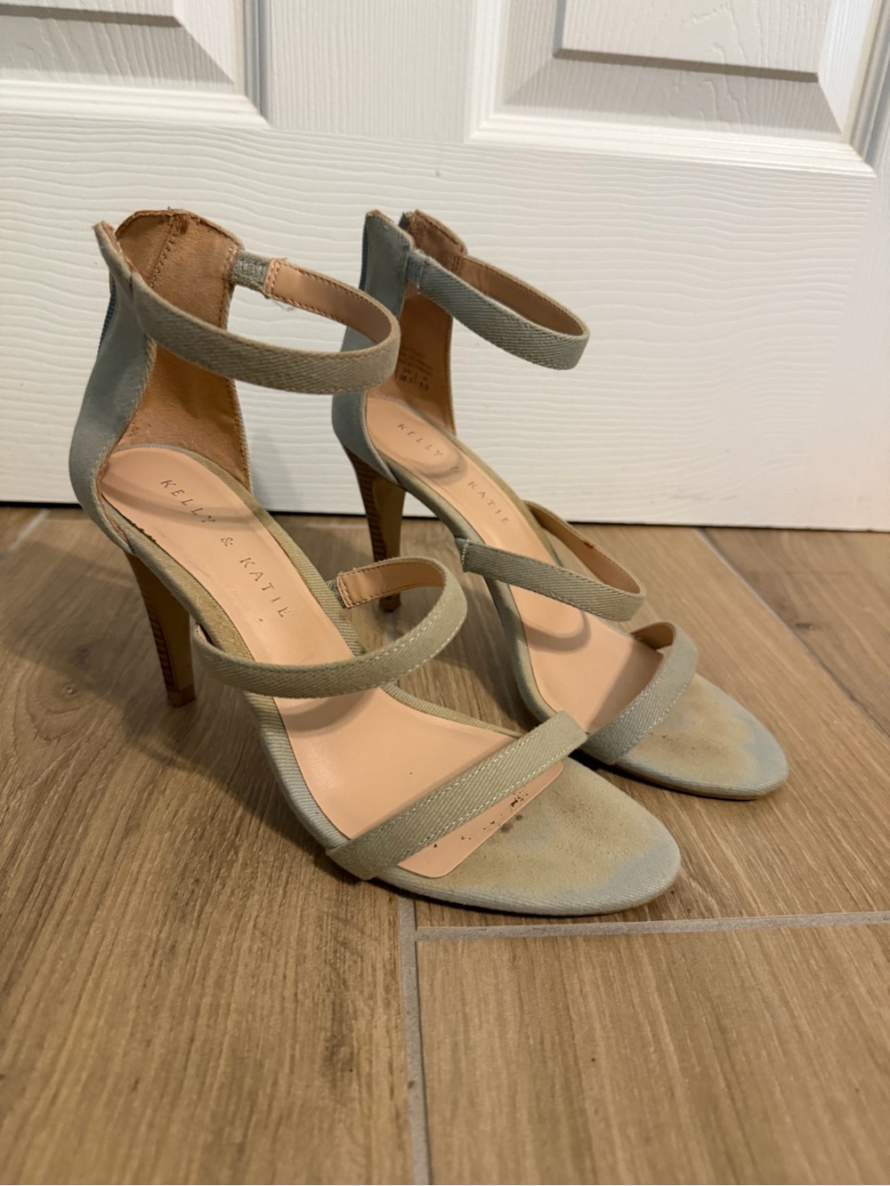 Kelly & Katie Sage Green Strappy Stiletto Heels